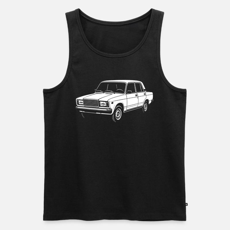 Boxen-Charme - Männer Premium Bio Tank Top - Schwarz