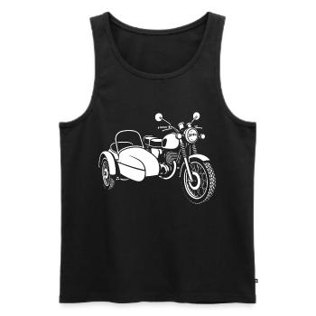 Légende orientale sur trois roues - Débardeur bio Premium Homme - noir - Devant - AI Model Male 178 light (178cm)