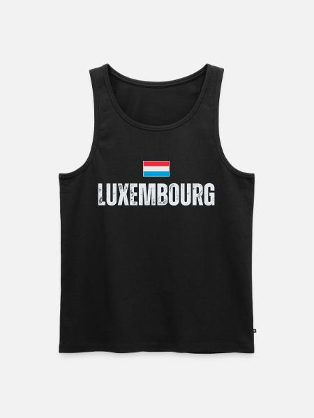 Flag of Luxembourg, Luxembourg pride - Men's Premium Organic Tank Top - black