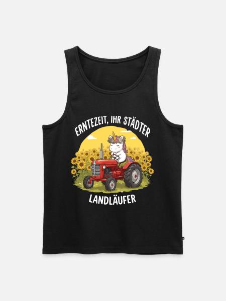 Harvest Time Landläufer - Men's Premium Organic Tank Top - black