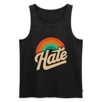 Hate aber auf eine nette weise - Männer Premium Bio Tank Top - Schwarz - Vorne - AI Model Male 178 light (178cm)