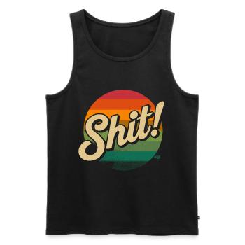 Shit! Shirt - Männer Premium Bio Tank Top - Schwarz - Vorne - AI Model Male 178 light (178cm)