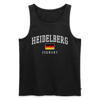 Heidelberg Germany Typography - Men's Premium Organic Tank Top - black - Front - Michal (187cm)