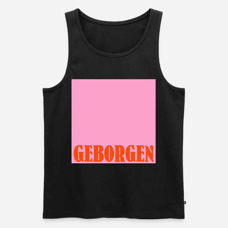 WOHLBEFINDEN GEBORGENHEIT - Männer Premium Bio Tank Top - Schwarz