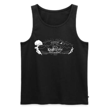Gott hat uns keinen Geist der Furcht gegeben - Männer Premium Bio Tank Top - Schwarz - Vorne - Michal (187cm)
