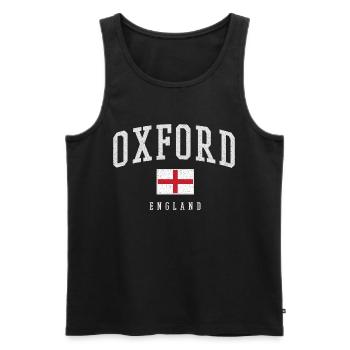 Oxford England - Männer Premium Bio Tank Top - Schwarz - Vorne - AI Model Male 178 light (178cm)