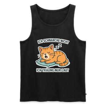 Chat ronflant - Motif de sommeil amusant - Débardeur bio Premium Homme - noir - Devant - AI Model Male 178 light (178cm)