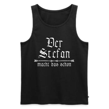 Stefan le fait déjà - Débardeur bio Premium Homme - noir - Devant - Michal (187cm)