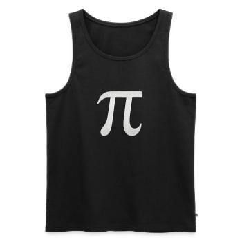 Symbole Pi pour les fans de mathématiques - Débardeur bio Premium Homme - noir - Devant - AI Model Male 178 light (178cm)