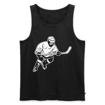 hockey player - Men's Premium Organic Tank Top - black - Front - Michal (187cm)