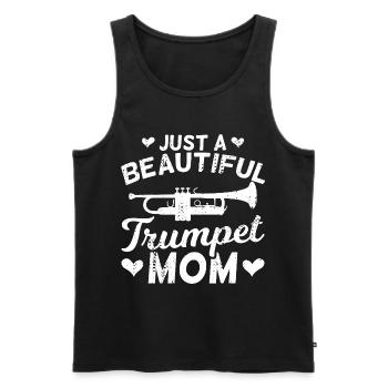 Just a beautiful trumpet mom - Men's Premium Organic Tank Top - black - Front - Michal (187cm)