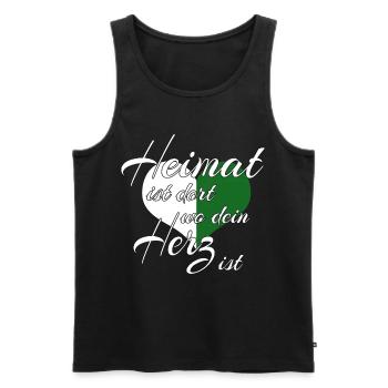 - Saxony - Men's Premium Organic Tank Top - black - Front - Michal (187cm)