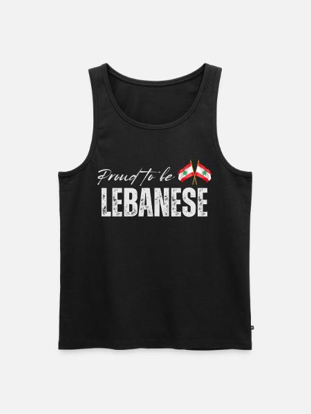 Libanais fier, j’aime le Liban - Débardeur bio Premium Homme - noir