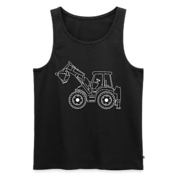 Excavator - Men's Premium Organic Tank Top - black - Front - AI Model Male 178 light (178cm)