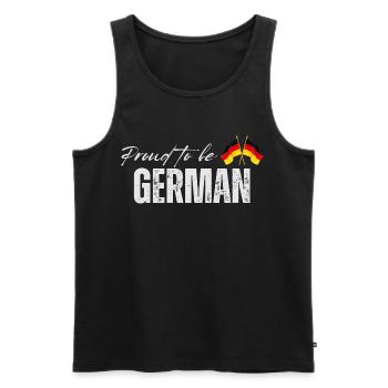 Proud German, I love Germany - Men's Premium Organic Tank Top - black - Front - AI Model Male 178 light (178cm)