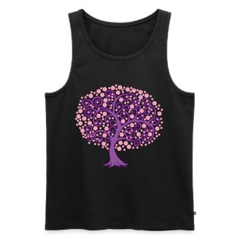 Nature in bloom - Men's Premium Organic Tank Top - black - Front - AI Model Male 178 light (178cm)
