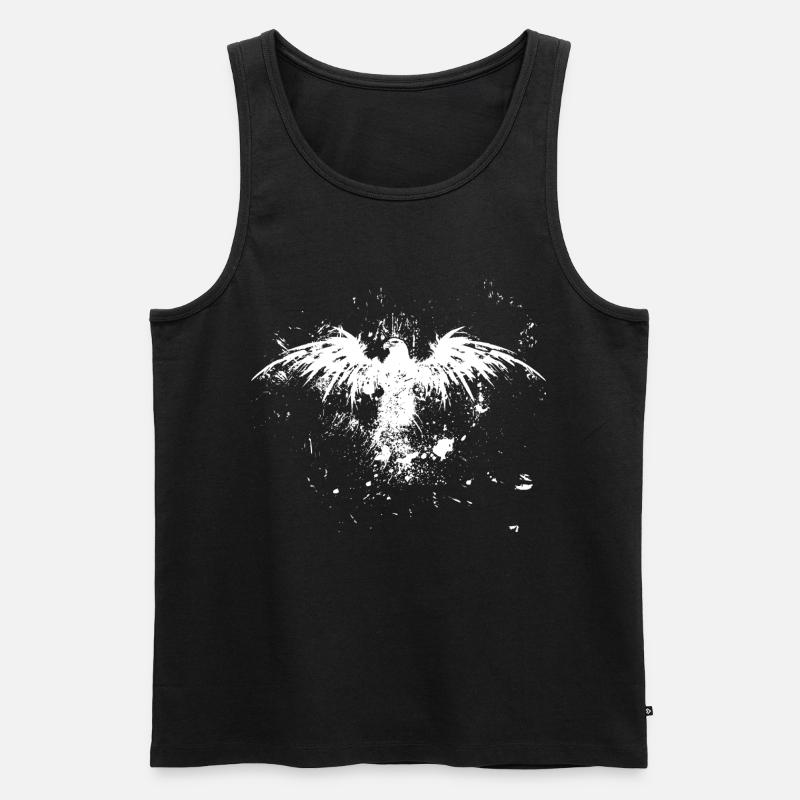Grunge Eagle Rise - Männer Premium Bio Tank Top - Schwarz