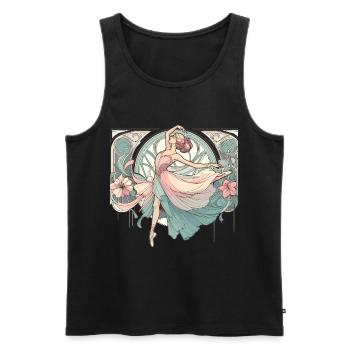 Danseuse de ballet Ballerine Art Nouveau Cadeau - Débardeur bio Premium Homme - noir - Devant - Michal (187cm)