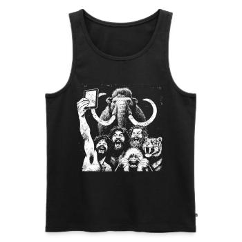 Savage Lion Pride Digital Art - Men's Premium Organic Tank Top - black - Front - AI Model Male 178 light (178cm)