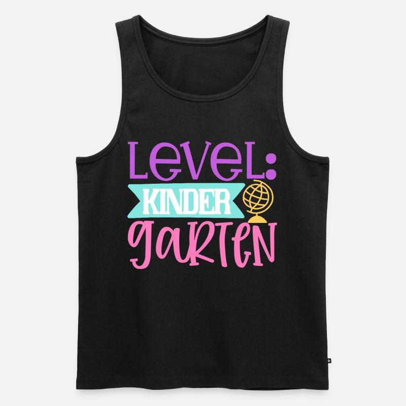 Level: Kindergarten - Männer Premium Bio Tank Top - Schwarz