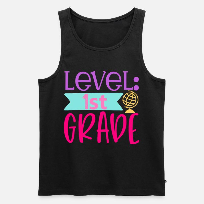 Level 1. Klasse - Schulanfang - Männer Premium Bio Tank Top - Schwarz