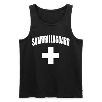 Guard parasol, lifeguard - Men's Premium Organic Tank Top - black - Front - AI Model Male 178 light (178cm)