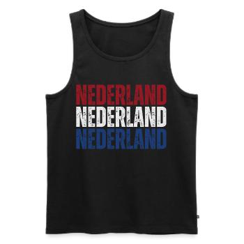 Netherlands flag, I love Holland - Men's Premium Organic Tank Top - black - Front - Michal (187cm)