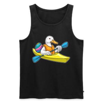 Ente Ostern kleines Boot - Männer Premium Bio Tank Top - Schwarz - Vorne - Michal (187cm)