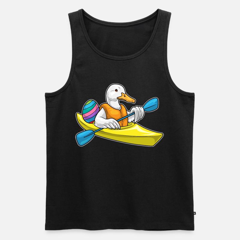 Duck Easter Kayak - Men's Premium Organic Tank Top - black