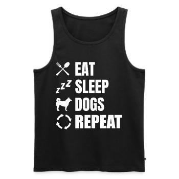 Eat Sleep Dogs Repeat - Men's Premium Organic Tank Top - black - Front - AI Model Male 178 light (178cm)