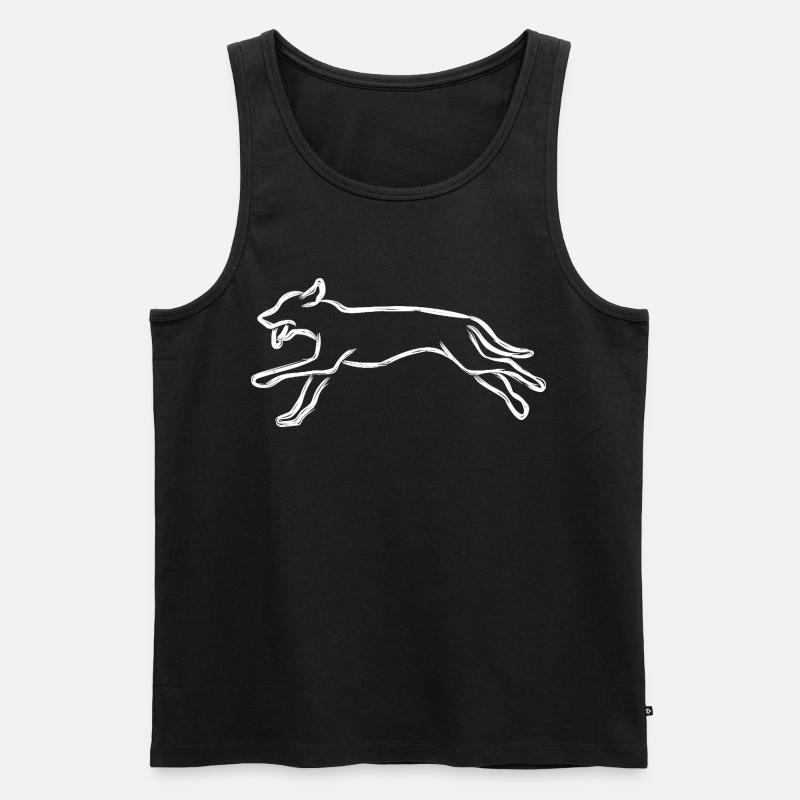 Hund - Männer Premium Bio Tank Top - Schwarz