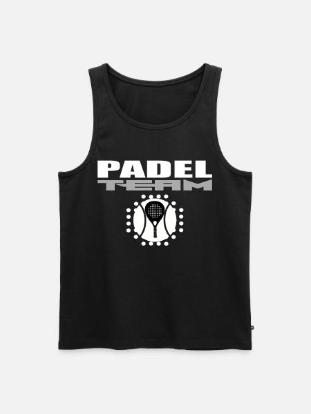 Padelschläger-Design mit modernem Stil - Männer Premium Bio Tank Top - Schwarz