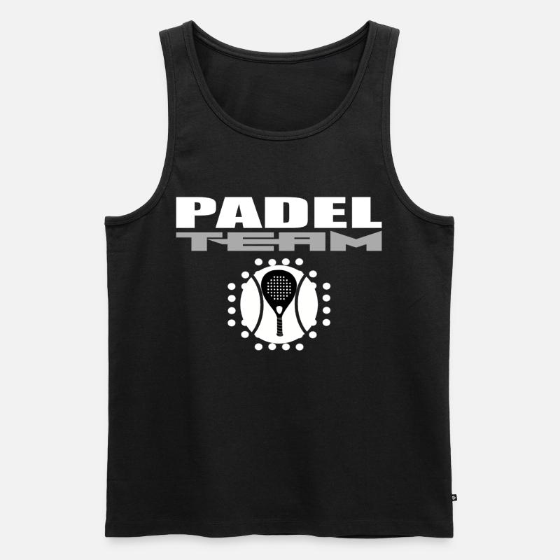 Padelschläger-Design mit modernem Stil - Männer Premium Bio Tank Top - Schwarz