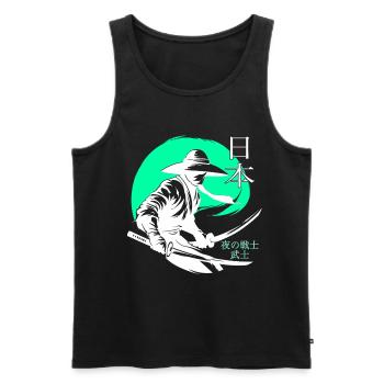 Guerrier samouraïJapon Tokyo - Débardeur bio Premium Homme - noir - Devant - Michal (187cm)
