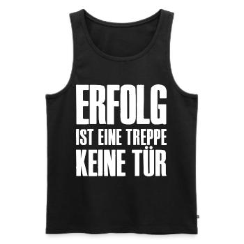 Success Slogan Online Business Affiliate - Men's Premium Organic Tank Top - black - Front - AI Model Male 178 light (178cm)