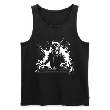 Dj Graphics - Débardeur bio Premium Homme - noir - Devant - AI Model Male 178 light (178cm)