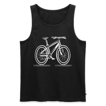 Bicycle Graphic - Men's Premium Organic Tank Top - black - Front - AI Model Male 178 light (178cm)