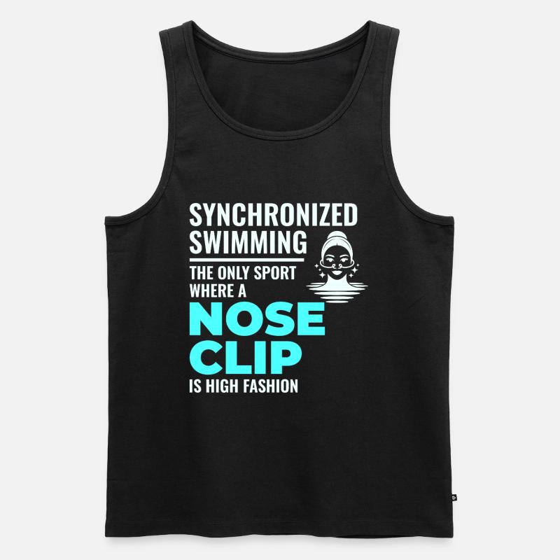 Synchronschwimmen Nasenklammer Mode - Männer Premium Bio Tank Top - Schwarz