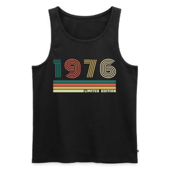50 Years 1976 Vintage Retro Birthday - Men's Premium Organic Tank Top - black - Front - AI Model Male 178 light (178cm)