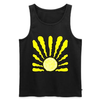 ZITRONE SOMMER SONNE - Männer Premium Bio Tank Top - Schwarz - Vorne - AI Model Male 178 light (178cm)