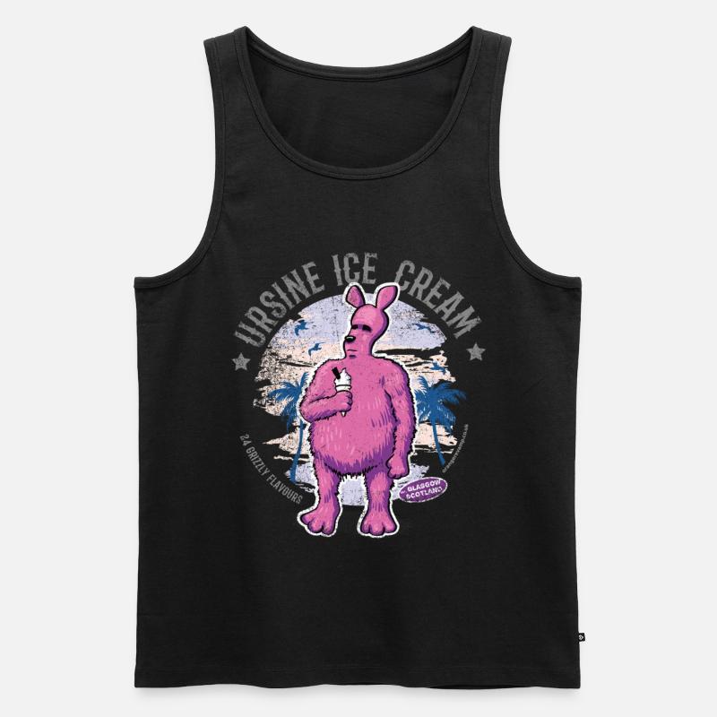 Ursine Eiscreme - Männer Premium Bio Tank Top - Schwarz