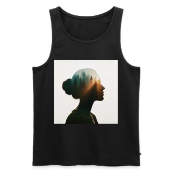 Forest Soul - Men's Premium Organic Tank Top - black - Front - AI Model Male 178 light (178cm)