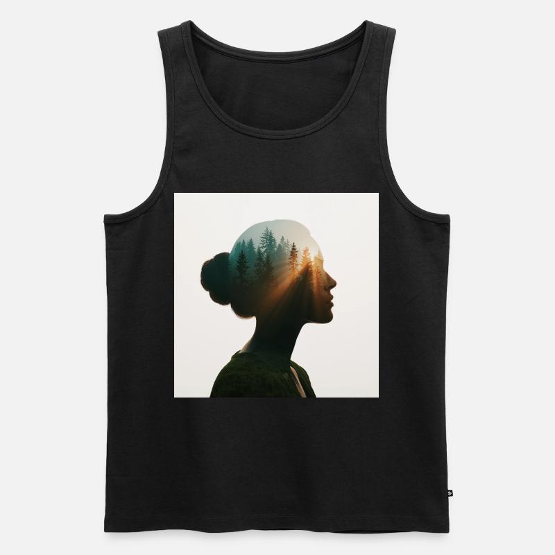 Waldseele - Männer Premium Bio Tank Top - Schwarz