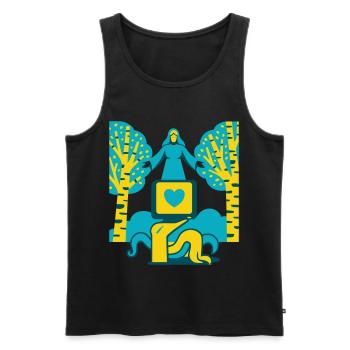 Holy Dream TV - Männer Premium Bio Tank Top - Schwarz - Vorne - Michal (187cm)