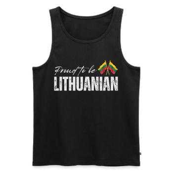 Lithuanian pride, Lithuanian patriot - Men's Premium Organic Tank Top - black - Front - AI Model Male 178 light (178cm)