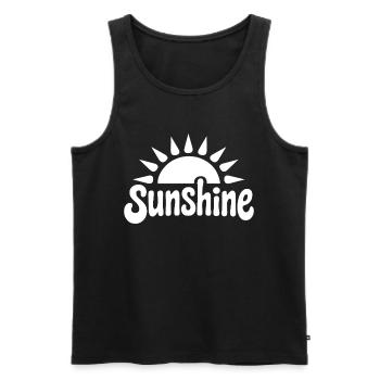sunshine weiss - Männer Premium Bio Tank Top - Schwarz - Vorne - Michal (187cm)