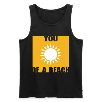 You sun of a beach - sun yellow - Men's Premium Organic Tank Top - black - Front - AI Model Male 178 light (178cm)