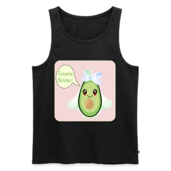CUTE WEDDING AVOCADO FUTURE BRIDE - Men's Premium Organic Tank Top - black - Front - AI Model Male 178 light (178cm)