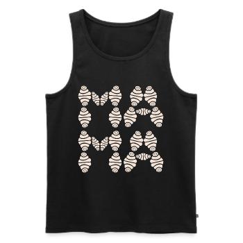 FRANZBRÖTCHEN HAMBURG MAMA - Männer Premium Bio Tank Top - Schwarz - Vorne - Michal (187cm)