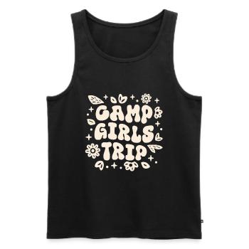 Camp Mädchen Ausflug Camping Besties Nacht Girly Retro - Männer Premium Bio Tank Top - Schwarz - Vorne - Michal (187cm)